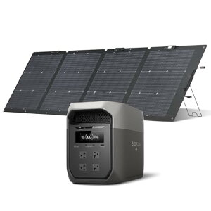 EcoFlow �|�[�^�u���d�� DELTA 3 Max + 220W �\�[���[�p�l�� 2048Wh��e�� 2000W��i�o�� (�u�ԍő�4400W) �G�R�t���[ �����_�S���`�E�� 10�N������ �Ԓ����E�A�E�g�h�A�E�h�ЁE��d�΍�ɍœK �������g