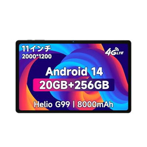�y�^�u���b�g 10�C���`�ȏ�2024�V�o��zBmax 11�C���` Android 14 �^�u���b�g�A 20GB+256GB+1TB TF�g���A2000*1200 2K IPS��ʁAHelio G99 2.2GHz 8�R�ACPU�A8000mAh+18W Type-C�}���[�d�A4G�ʘb�Ή�/5G WiFi/BT5.2/GPS/GMS/OTG/