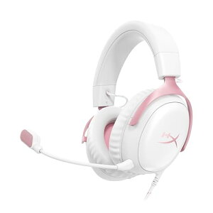 �n�C�p�[�G�b�N�X(HyperX) HyperX Cloud III? �Q�[�~���O�w�b�h�Z�b�g DTS Headphone:X��ԃI�[�f�B�I 53mm�h���C�o�[���� Cloud II�� ���K�� �z���C�g �s���N PC�APS5�APS4�AXbox�V���[�Y�ANintendo Switch�A���o