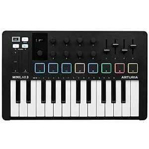 ARTURIA MIDI �L�[�{�[�h �R���g���[���[ MiniLab 3 BK �u���b�N