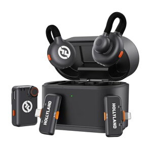 Hollyland Lark M2S Ultimate Combo (�J���� RX+USB-C RX+ Lightning RX) ���C�����X�}�C�N ���y��7g �`�^���N���b�v�� 48Khz/24Bit ���C�����X���x���A�}�C�N iPhone/�J����/Android/PC�p�s���}�C�N �m�C�Y�L�����Z��