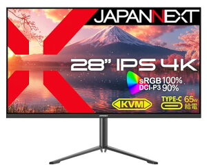 �y�@�z JAPANNEXT 28�C���` IPS�p�l������ 4K(3840x2160)�𑜓x �t�����j�^�[ JN-i28U-HSPC6 HDMI DP USB Type-C(�ő�65W���d) HDR sRGB:100% DCI-P3:90% KVM �������� �s�{�b�g�Ή� �y2�N�ۏ؁z