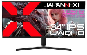 JAPANNEXT 34�C���` IPS�p�l������ 165Hz�Ή� UWQHD(3440x1440)�𑜓x �E���g�����C�h�Q�[�~���O���j�^�[ JN-IPS34G165UQ-HS HDMI DP HDR 1ms(MPRT) �A�X�y�N�g��21:9 �������� PBP/PIP �y2�N�ۏ؁z