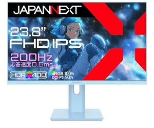 JAPANNEXT 23.8�C���` �Q�[�~���O���j�^�[ 200Hz 0.5ms FHD 1920x1080�𑜓x IPS �p�l�� �f�B�X�v���C (HDMI/DisplayPort/VESA�Ή�/��������/��](�s�{�b�g)�@�\/�u���[���C�g�J�b�g / ����p178°) JN-IPS238G200F-HSP-B