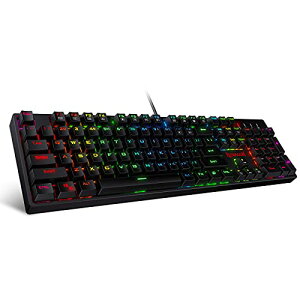 Redragon K582�Q�[�~���O�L�[�{�[�h104�L�[ �Ԏ����J�j�J���L�[�{�[�h RGB LED�o�b�N���C�g�t�� USB�L���Q�[���p�I�t�B�X�p�L�[�{�[�h