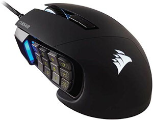 Corsair SCIMITAR RGB ELITE USB �Q�[�~���O�}�E�X ���{�^�� RGB���� CH-9304211-AP MS431 �u���b�N///�z���C�g