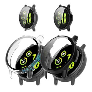 KONXISA For �K�[�~��(GARMIN) vivoactive 6 �p �P�[�X �J�o�[ �X�}�[�g�E�H�b�` �P�[�X+�t�B���� ��̌^�iPC�P�[�X+�����K���X�t�j���E�ȒP �����ߗ� �C�菝�h�~ �Ռ��z�� �����[�d�\ �S�ʕی� ��