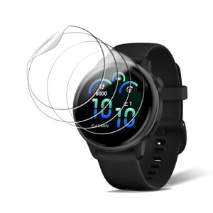 KONXISA For �K�[�~��(GARMIN) vivoactive 6 �p �t�B���� �t���ی�t�B���� TPU�f�� �_�炩�� 3D�S�ʕی� �C�菝�h�~ �����ߗ� �C�A�[�� �w��h�~ ��U�h�~ ���˒ጸ �ɔ� �������� �X�N���[���v���e�N