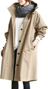 [Kayiyasu] g`R[g fB[X XvOR[g AE^[ R[g ʋ JWA t H  O 傫TCY M-3XL(M J[L)