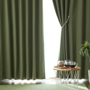 �O�����X�^�C�� �J�[�e�� �Ռ� 1�� �h�� �ՔM �f�M �􂦂� �`��L�� ���{���y13�F×280�T�C�Y�z 2���g �O���[�� (��140cm×��180cm)