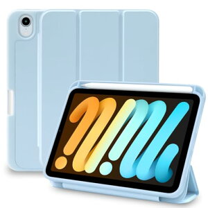 MS factory iPad mini 7 6 �p �P�[�X mini7 (A17 Pro 2024 ��7����) mini6 (2021 ��6����) �y�����[ �ϏՌ� �A�C�p�b�h�~�j �J�o�[ �\�t�gTPU �I�[�g�X���[�v �[�d�Ή� �A���X �u���[ ���F IPDM6-S-HDR-LSK