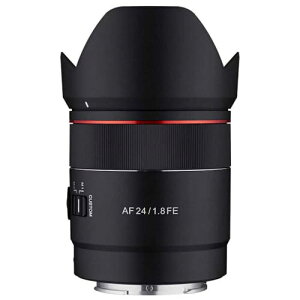 SAMYANG �P�œ_�����Y AF 24mm F1.8 FE �\�j�[E�}�E���g �t���T�C�Y�Ή� �t�H�[�J�X�z�[���h�X�C�b�` 887506 �u���b�N