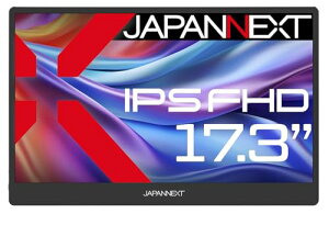 JAPANNEXT 17.3�C���` ���o�C�����j�^�[ IPS �p�l�� �t��HD 1920x1080�𑜓x �X�}�[�g�P�[�X�t�� (Type C/PC�Ή�/�X�s�[�J�[���� / sRGB100% / �����) JN-MD-IPS1730FHDR-N
