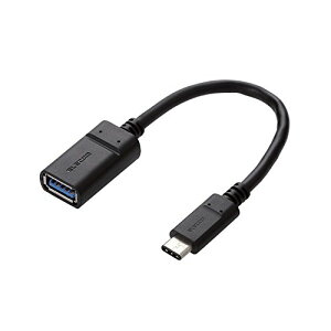 �G���R�� USB-C�P�[�u�� C-A���X 0.15m USB3.1Gen1 �F�ؕi �u���b�N USB3-AFCM01NBK