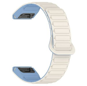 for Garmin�K�[�~�� Fenix 7X Pro/8 51mm �o���h �x���g �����o���h �V���R�� �}�O�l�b�g�Œ� �ȒP���� Instinct 2X/3 50mm/Epix Pro 51mm/Fenix 7X/6X/Enduro3/2�Ȃǂ��Ή� ���͎��� �ւ��x�� �݊��i �A�N�Z�T���[ (