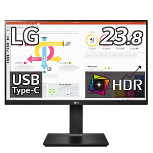 LG �t���[�����X ���j�^�[ �f�B�X�v���C 24QP750-B 23.8�C���`/WQHD(2560×1440)/IPS�����/HDR/FreeSync/USB Type-C,HDMI,DP/��������,�s�{�b�g�Ή�/3�N���S�E���P�_�ۏ�