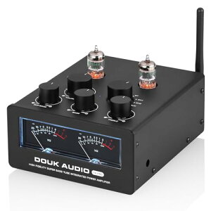 Douk Audio T6PRO HIFI Mini Bluetooth 5.1 JAN5654 TPA3255 QCC5125 �p���[�A���v 300W x2 �^��ǃA���v �u���[�g�D�[�X VU���[�^�[�t�� APTX/APTX-HD/LDAC�Ή� (48V�d���A�_�v�^�[�t��)