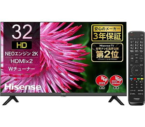Hisense(�n�C�Z���X) 32V�^ �n�C�r�W���� �t���e���r 32A35G �_�u���`���[�i�[ �O�t��HDD���ԑg�^��Ή� ADS�p�l�� 2021�N���f�� 3�N�ۏ�