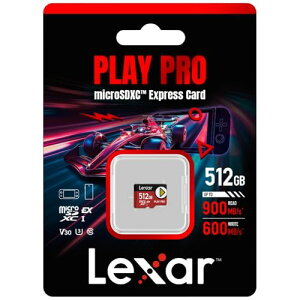 Lexar PLAY PRO microSDXC Express�J�[�h 512GB �ő�Ǎ�900MB/s �ő发��600MB/s Nintendo Switch 4K���� �h���[���Ή� �h�� �ϏՌ� �������K�i