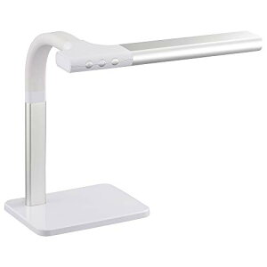 オーム電機 LED充電式デスクライト(420lm/4段調光/セード着脱式/ホワイト) DS-LD42ALB-SW シルバー