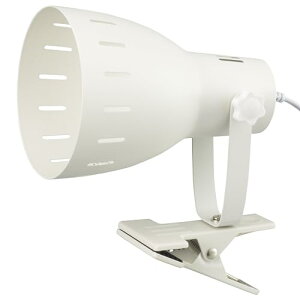 オーム(OHM) クリップライト E26 電球別売 白熱電球60Wまで LED電球もOK 中間スイッチ付き ホワイト LTC-N126AK-W 06-1643 オーム電機