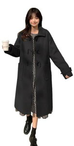 [Kayiyasu] `FX^[R[g fB[X  O _btR[g ~  ȓ Vv 傫TCY ̌^Jo[ IV  o _炩 (XL, ubN)