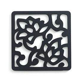 Asia-kobo ロータスの花をモチーフにした木製コースター MULIA ムリア 木彫り アジアン雑貨 11383