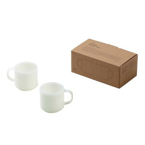 ideaco (CfAR) ~N KX ϔMRbv 280ml a8.8?8.5?12cm Milk Glass mug cup / 2pcs white (~NKX }OJbv / 2_ zCg)