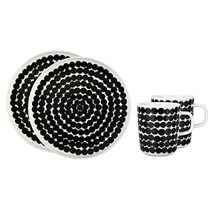 [ }bR ] Marimekko yAZbg }OJbv v[g H M Rbv k 071605-190 zCg^ubNiVCgv[^nj Siirtolapuutarha breakfast set 2pcs mug + plate white, black [sA