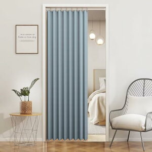 唐土工房 間仕切りカーテン 断熱防寒 のれん 遮光 1級 一級遮光 おしゃれ ロング 暖簾 260cm丈 アコーディオンカーテン ドアカーテン 突っ張り棒カーテン 保温 防音 無地 厚手 省エネ 冷気遮