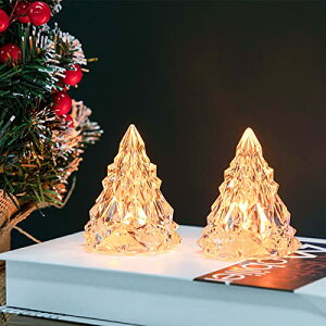 Lanito クリスマス ランタン LED キャンドルライト イルミネーションライト 2個セット ナイトライト ベッドサイドランプ ミニ デスクライト 暖かい白 クリスマスツリー ランプ クリスマス 飾