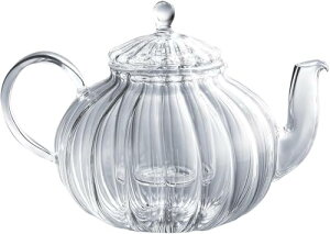 【morningplace】 ガラス ティーポット かわいい かぼちゃ お洒落 インテリア に (1 個.)