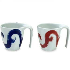 }OJbv  :Lc g yA}OJbv Japanese Pair Mug Porcelain/Size(cm) 11.7x8.3x9/No:787679