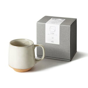 アンドエヌイー(&NE) 美濃焼 赤土マグカップ ハレとケ 白 目安容量 250ml 日本製 陶器 食洗機対応 和風 小さめ 和食器 焼き物 コーヒー ティー 台形 ギフト 箱入り NAW-208-WH