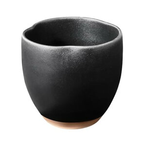 アンドエヌイー(&NE) 美濃焼 赤土3ぺこカップ ハレとケ 黒 目安容量 230ml 湯呑み 日本製 焼物 陶器 湯のみ NAW-331-BK