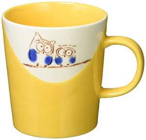 美濃焼 軽い器 幸せふくろう マグ 青 K80029