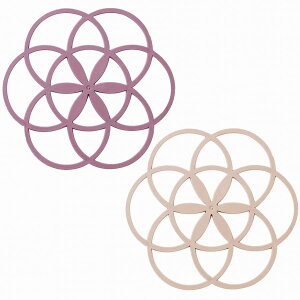 ランクチュアリー 鍋敷き 2枚セット鍋つかみ シリコン 花 耐熱 キッチン 料理 母の日 お祝い 雑貨 テーブル雑貨 カフェ プレゼント なべしき プレゼント 便利グッズ 北欧 タイプ1