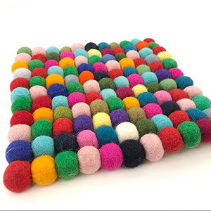 大サイズ 手作り 北欧風鍋敷き 四角 フェルト雑貨 羊毛フェルト雑貨 インテリア小物