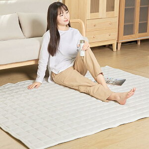 接触冷感 キルトラグ ラグマット カーペット ラグ 夏用 春夏用 ひんやり ラグ マット キルト ワッフル生地 低反発 洗える 滑り止め付き 北欧 無地 オールシーズン 夏 丸洗いOK 1.5畳 2畳 3畳 (