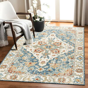 【  】ペルシャ風 ラグ カーペット 2畳 3畳 花柄 北欧 厚手 オリエンタル柄 ペルシャ絨毯 じゅうたん 抜けない おしゃれ 滑り止め 洗える 床暖房 オールシーズン適用 低反発 防音マット 軽