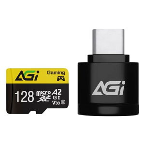 AGI 128GB MicroSDXC J[h Type C J[h[_[t TF138 A2 U3 V30 4K C10(ǂݍ݁Eݑx98/70MBs)