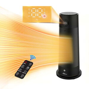 VECELO セラミックヒーター 小型 速暖 足元ヒーター ECO知能恒温 節電対策 セラミックファンヒーター 電気ヒーター 電気ファンヒーター 人感センサー 3段階温度調整 二重過熱保護 転倒自動オ