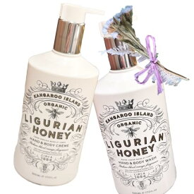 Sakuya(咲屋) マインビーチ(MAINE BEACH) ウォッシュ＆クリームローションセット ラッピング LIGURIAN HONEY リグリアンハニー Hand & Body Wash Cream ハンド&ボディウォッシュ クリームローション 国内正