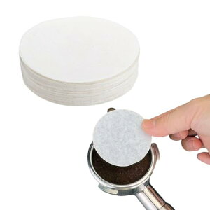 CHANGJIQ コーヒーペーパーフィルター 51mm 100枚入り 濾紙 丸型 使い捨て コーヒー エスプレッソメーカー ポーオーバー ドリップ式コーヒーメーカー モカポット対応 家庭 オフィス (51mm)