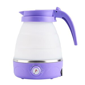 Aseech 折りたためる電気ケトル ミニ 温度調節 空焚き防止 コンパクト トラベル 折りたたみ 600ml 1-6人用 電気ケトル ダブル保温 携帯 持ち運び 車中泊