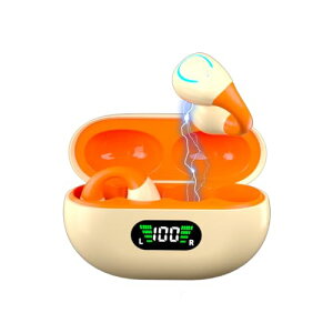 SLuB 非 骨伝導イヤホン ワイヤレスイヤホン Bluetooth5.3 イヤーカフ型 快適装着 耳を塞がない HiFi音質 ENCマイク内蔵 自動ペアリング 防水防塵 小型軽量 iPhone/Android対応(カーキ)