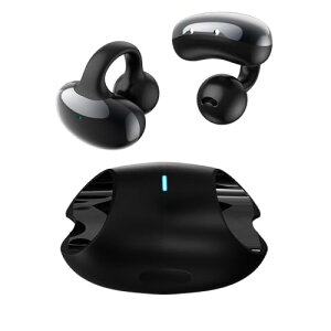 イヤーカフ イヤホン bluetooth 【2025年音質強化 オープンイヤー型】 ワイヤレスイヤホン 空気伝導 Bluetooth5.3 Hi-Fi音質 耳挟み式 OWS 圧迫感ゼロ 耳を塞がない 音漏れ抑制 ENCノイズキャンセリン