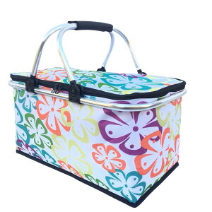 Sandqvipa折りたたみ式ピクニックバスケット、クーラー、ピクニックバッグ、軽量で多用途、食べ物を温かく、冷たく、新鮮に保ちます。アウトドア活動、キャンプ、釣りに最適です。 (保温