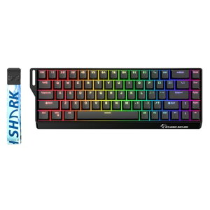 GK GAMAKAY × NaughShark NS68 Rapid Trigger Q[~OL[{[h (L) - sbhgK[Ή/Outemu Peach CrystalCXCb` / 8000Hz|[O / zbgXbv\/RGB 65% RpNgCAEg (Black