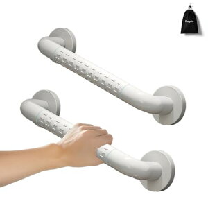 DEEYOTA 風呂 手すり 浴槽手すり トイレ用手すり 浴室 立ち上がり補助 穴あけ必要 滑り止め 転倒防止 トイレハンドル 夜光 介護用品 高齢者 子供 転倒予防 滑りにくいデザイン 取り付け簡単 2